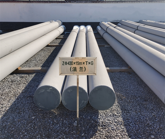 广州430×15米×T×G法兰水泥杆